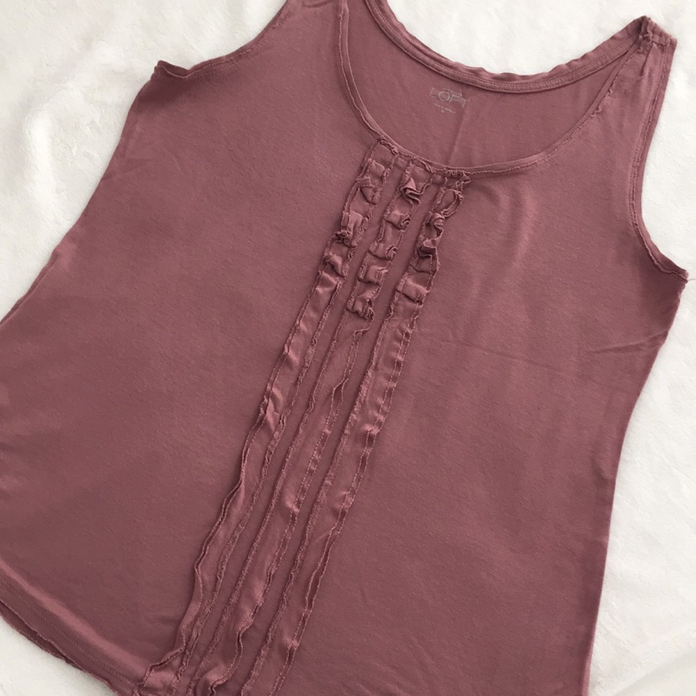 Ann Taylor LOFT lightweight tank top in plum